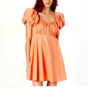 Abercrombie & Fitch Emerson  Coral Puff Sleeve Mini Dress. Sz. M/T. Like New.